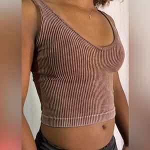 🌸3/$15 Aura Ribbed Crop Tank Top S/M